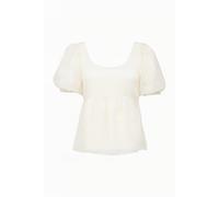 Forever New Yasmina Puff Sleeve Babydoll Blouse Cream Talla: 12 | Blusas Outlet | Mujer | Blanco