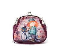 Forever Ninette Bicycle-Bolso Retro Cadena Grande, Burdeos, 18 x 17.5 cm