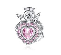 FOREVER QUEEN Mujer Charms Ángel Abalorios para hacer pulseras Charms originales de plata 925 piedra de nacimiento abalorios para pulseras y collares
