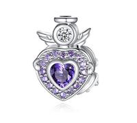 FOREVER QUEEN Mujer Charms Ángel Abalorios para hacer pulseras Charms originales de plata 925 piedra de nacimiento abalorios para pulseras y collares