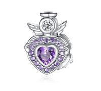 FOREVER QUEEN Mujer Charms Ángel Abalorios para hacer pulseras Charms originales de plata 925 piedra de nacimiento abalorios para pulseras y collares