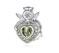 FOREVER QUEEN Mujer Charms Ángel Abalorios para hacer pulseras Charms originales de plata 925 piedra de nacimiento abalorios para pulseras y collares