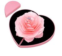 Forever Roses Heart Box, Luxury Gift Box Box Regalo Box - Love Box Roses Roses Roses rotadas -propuesta, en compromiso, pequeña exhibición de joyas para bodas, eternas a personas especiale