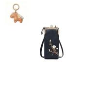 Forever Savour - Cartera cruzada para mujer con soporte para teléfono celular, pequeños bolsos cruzados para mujer, Black, 1