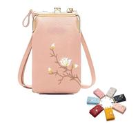Forever Savour - Cartera cruzada para mujer con soporte para teléfono celular, pequeños bolsos cruzados para mujer, Pink, 28CM