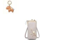 Forever Savour - Cartera cruzada para mujer con soporte para teléfono celular, pequeños bolsos cruzados para mujer, gris, 1