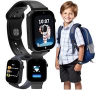 FOREVER Smartwatch Kids Look Me! 3 KW-520 Negro - Reloj Inteligente Niño GPS y Llamadas - Pantalla de 1,85 - Smartwatch Sim con Botón SOS - Llamadas y Video - IP65 Impermeable - Android y iOS