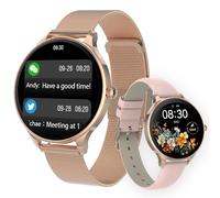 Smartwatch Forever Velora SB-306/ Notificaciones/ Frecuencia Cardíaca/ Oro Rosa