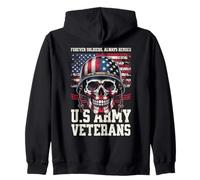 Forever Soldiers Always Heroes veterano militar 4 de julio Sudadera con Capucha
