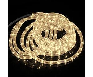 Forever Speed 6M Tubo de LED Manguera LED Luces de Tira de Manguera Exterior e Interior Blanco Cálido,Tiras LED Adecuado para Decoración e Iluminación Navidad, Halloween, Boda,Fiesta, Hotel, Jardín