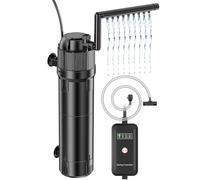 Forever Speed Filtro Acuario Interno 5 en 1, Filtro pecera con clarificador UVC de 8W, Filtro Tortugas de Agua Multifuncional 650L/h para acuarios de 60 a 120L