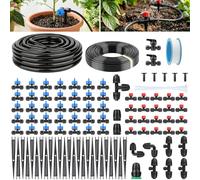 Forever Speed Riego Automático 101Pcs Sistema de Riego Jardín [15M + 15M Tubos de Riego], Kit Riego Por Goteo con Presión Equilibrada para Jardines, Invernaderos, Paisajismo, Terrazas