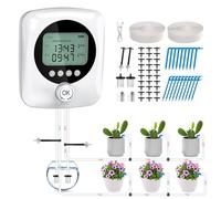 Forever Speed Sistema de Riego Automático con Doble Bomba para 30 plantas, 4400 mAh Recargable Riego Automático Sistema de Interior para Balcón, Invernadero