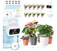Forever Speed Sistema de Riego Automático Recargable Kit de Riego por Goteo, 300 Modos de Sistema de Riego de Interior Riego por Goteo Automatico para 10 Plantas de Interior, Balcón, Invernadero