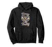 Forever Today Starts Boda corazón Floral Sudadera con Capucha