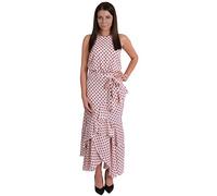 Forever Unique Vestido Rosado Maxi de Lunares L