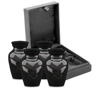 Forever URNS - Urna de recuerdo pequeña - Loving Hands Cantidad 4 - Urna de recuerdo para cenizas humanas con 1 caja de terciopelo, mini urna de recuerdo, urna de recuerdo asequible