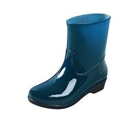 Forever Young - Botas de lluvia para mujer, botas de lluvia al tobillo, botas de jardín, zapatos de goma, Green, 38.5 EU