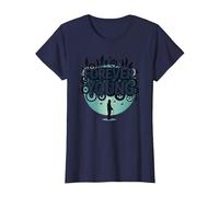 Forever Young: Don't Let The Old Man In Vintage Graphic Camiseta, Mujer, Azul Marino, M