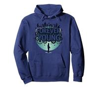 Forever Young: Don't Let The Old Man In Vintage Graphic Sudadera con Capucha, Unisex para Adultos, Azul Marino, M