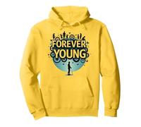Forever Young: Don't Let The Old Man In Vintage Graphic Sudadera con Capucha, Unisex para Adultos, Limón, XXL