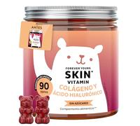 Forever Young Skin Vitamin Colágeno y Ácido Hialurónico - Gominolas Antiedad - Para la Piel - con Vitaminas C, E y Coenzima Q10-90 unidades (3 meses) - Sin azúcar - Bears with Benefits