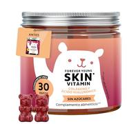 Forever Young Skin Vitamin Colágeno y Ácido Hialurónico - Gominolas Antiedad - Para la Piel - con Vitaminas C, E y Coenzima Q10-30 unidades (1 mes) - Sin azúcar - Bears with Benefits