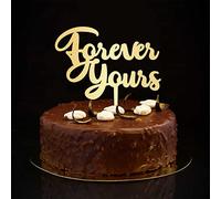 Forever Yours - Decoración para tarta personalizada con silueta de Mr & Mrs. Decoración divertida para tartas de novia y novio para despedida de soltera, regalos de compromiso para parejas, color