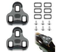 Foreverup Calas de Ciclismo Compatible con Look Keo Pedales, Calas Shimano Carretera, Calas de Pedal de Bicicleta, con Función de Posicionador de Memoria, 3 Orificios Grip Blade(Gris 4.5°)