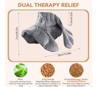 Foreverup Cojín de calor para cuello, Almohadilla Térmica para Cuello | Cojín térmico Cervical Micro Ondas, Compresa Caliente Reutilizable de Felpa Suave, forma ergonómica (Gris)