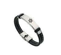ForeverWill Pulsera de silicona con símbolo de vida hebreo Chai de la estrella de David, pulsera religiosa Judaica Israel, recordatorio de fe, joyería judía, para hombres y mujeres, 8.26 pulgadas,