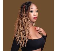 Forevery Goddess Locs - Rastas de pelo sintético de ganchillo de 12 pulgadas para mujeres negras, 6 paquetes de mechones bohemios de ganchillo con extremos rizados T1b/4/30