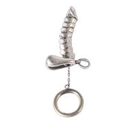 FORFOX Colgante de pene Joyas sexuales Plata de Ley 925 Vendimia para Hombres Mujers