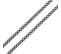 ForFox Collar cadena de palomitas de maíz de plata de ley 925 cadena eslabones popcorn para hombre mujer 3mm 60cm