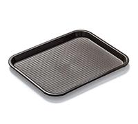 Forgast Bandeja Rectangular para Servir | Tamaño 35x25 cm | Fast-Food | Polipropileno | Bandeja Decorativa | Bandeja de Camarero | Color Marrón | Apta para lavavajillas camareros