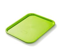 Forgast Bandeja Rectangular para Servir | Tamaño 45x35 cm | Fast-Food | Polipropileno | Bandeja Decorativa | Bandeja de Camarero | Color Verde | Apta para lavavajillas camareros
