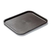 Forgast Bandeja rectangular para servir | Tamaño 45x35 cm | Fast-Food | Polipropileno | Bandeja decorativa | Bandeja de camarero | Color Marrón | Apta para lavavajillas | Perfecto para camareros