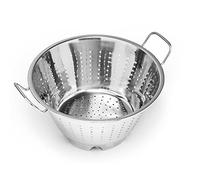 Forgast Colador de Acero Inoxidable | Diámetro ⌀ 32 cm | Altura 17 cm | Colador de Cocina | Colador con dos asas de metal | Colador para Blanquear Ensalada y Sopa, para escurrir Pasta
