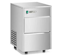 Forgast Máquina de hielo | Plata | Para cubitos de hielo transparentes | Para gastronomía y hogar | Grande y tranquilo | Con cubitera | Potencia 400 W | Productividad 20 kg/día