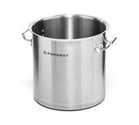 Forgast Olla alta de Acero Inoxidable | Capacidad 98 litros | Diámetro ⌀ 50 cm | La olla se puede utilizar en todo tipo de cocinas: eléctrica, gas e inducción | Aptas para el lavavajillas