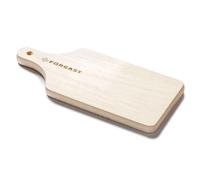 Forgast Tabla de cortar Classic rectangular con mango de madera de haya natural, madera en bruto, dimensiones 26x12 cm, tabla de cocina, universal, con orificio para colgar, no apta para lavavajillas