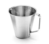 Forgast Vaso medidor, Acero inoxidable, Forma cónica, Mide 100 ml, Capacidad 1 l, Altura 13 cm, Diámetro 13,5 cm, Vasos medidores, Recipiente medidor, Jarra con vaso medidor, Accesorios de cocina