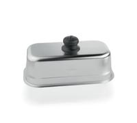 Forge Adour - Cocina rectangular de acero inoxidable para plancha, Silver, 32 x 17 cm