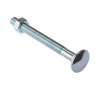 Forge Fix Pernos de carro | M6 x 130mm | Zinc plateado | Bolsa 10