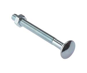 Forge Fix Pernos de carro | M6 x 130mm | Zinc plateado | Bolsa 10