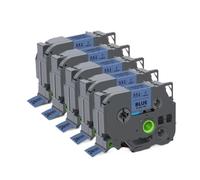 ForgeCore 5 10 Cintas de Etiquetas Tze251 de 24 mm compatibles con para el número Tze 251 151 451 551 651 751 Funciona con PT H500 PTD600(5PK Black on Blue)