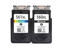 ForgeCore Cartucho de Tinta Compatible con impresoras PG 560XL 561XL CL 561 XL TS5350 TS7450 TS5351 TS5352 TS5353 TS7451(2BK 2COLOR)