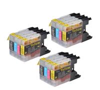 ForgeCore Cartucho de Tinta Compatible para LC12 LC40 LC71 LC73 LC75 LC400 LC1220 LC1240 Uso con de MFC-J6910CDW J6710CDW DCP-J525N(3set 12colors)