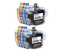 ForgeCore Cartucho de Tinta LC422XL Compatible con LC422 LC422XLink MFC J5340DW MFC J5345DW(2Sets LC422XL)