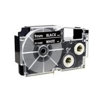 ForgeCore Cinta de XR-9ABK Blanco sobre Negro Cinta de 9 mm x 8 m Compatible con KL60 KL100 KL120 KL750 KL780 KL820 KL7000 KL-7200